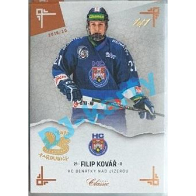 2019/20 OFS Chance liga Filip Kovář #253 1/1 Leather paralel Expo Pard.