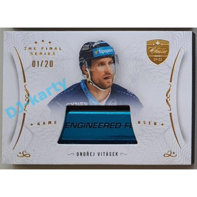 2021/22 OFS The Final Series Ondřej Vitásek #STI-VIO 01/20 Game Used Stick Gold