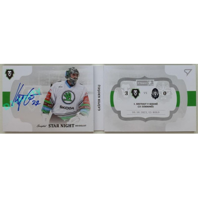 2021/22 Sportzoo TIPSPORT ELH 2. série #SN-GH Gašper Krošelj Star Night Booklet 10/25