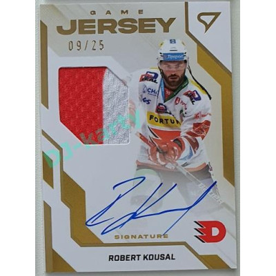 2022/23 Sportzoo ELH 1. série #GJS-RK Robert Kousal Game Jersey Auto 09/25