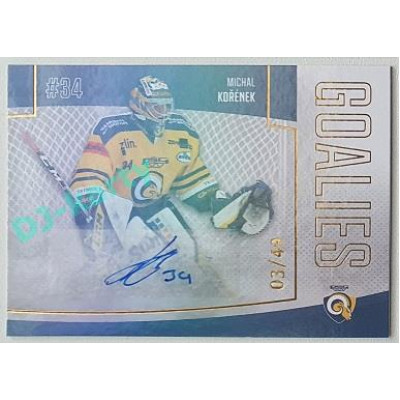 2022/23 Goal Cards Chance Liga 2. série #39 Michal Kořének Goalies Autograph xx/49