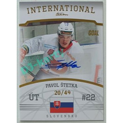 2022/23 Goal Cards Chance Liga 2. série #12 Pavol Štetka International Team Autograph xx/49