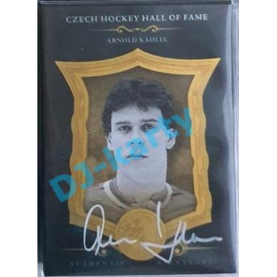 2020 OFS Síň slávy českého hokeje Arnold Kadlec #SSCH-AKA 4/6 Black Authentic Signature White