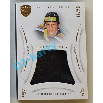 2021/22 OFS The Final Series Richard Žemlička #MEM-RE 19/20 Game Used Gold