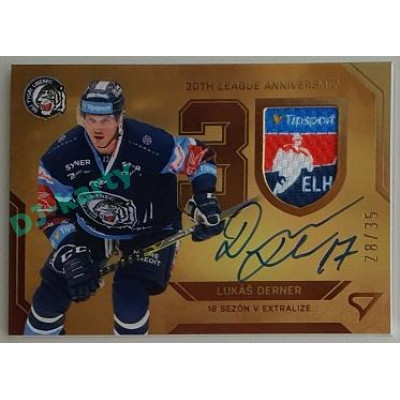 2022/23 Sportzoo ELH 2. série #AVS-LD Lukáš Derner 30 let ELH Auto Shield 28/35