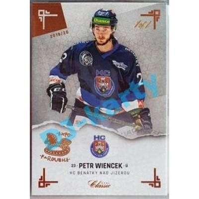 2019/20 OFS Chance liga Petr Wiencek #254 1/1 Leather paralel Expo Pard.