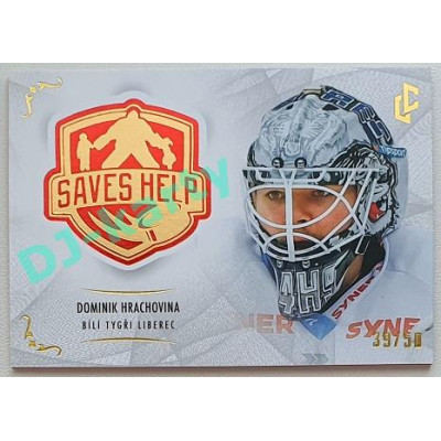 2021/22 Legendary Cards SAVES HELP MEMORABILIA SERIES #SH-011 Dominik Hrachovina Red xx/50