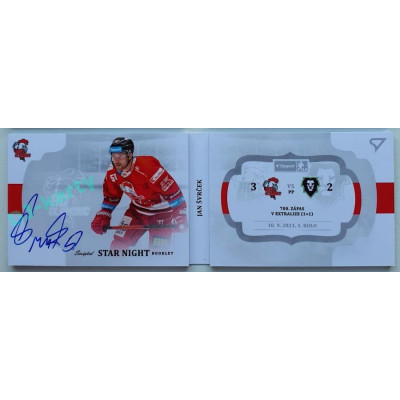 2021/22 Sportzoo TIPSPORT ELH 2. série #SN-SV Jan Švrček Star Night Booklet 11/25