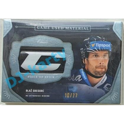 2020/21 OFS 2. série Blaž Gregorc #GUM-BGR 10/77 Game Used Material