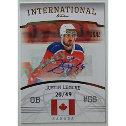 2022/23 Goal Cards Chance Liga 2. série #14 Justin Lemcke International Team Autograph xx/49