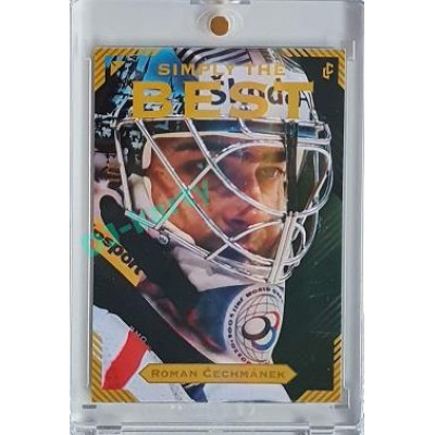 2023 Legendary Cards Simply the Best #28 Roman Čechmánek Neon Rainbow 1/9