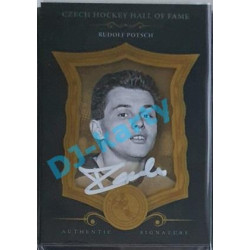 2020 OFS Síň slávy českého hokeje Rudolf Potsch #SSCH-RPO 4/6 Black Authentic Signature White