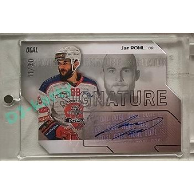 2023/24 Goal cards Chance Liga 2. série #S-67 Jan Pohl Autograph Silver 11/20