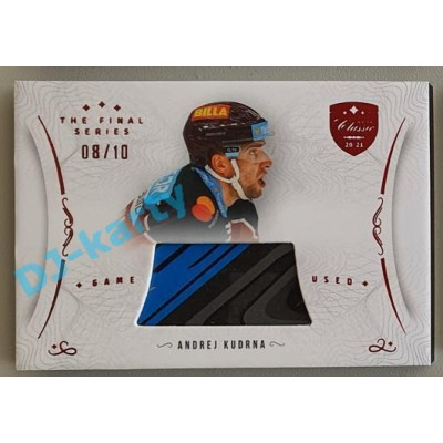 2021/22 OFS The Final Series Andrej Kudrna #STI-KUA 08/10 Game Used Stick Red