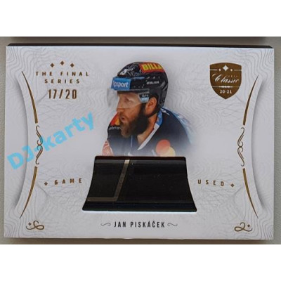 2021/22 OFS The Final Series Jan Piskáček #STI-PIJ 17/20 Game Used Stick Gold