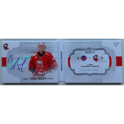 2021/22 Sportzoo TIPSPORT ELH 2. série #SN-BK Branislav Konrád Star Night Booklet 14/25