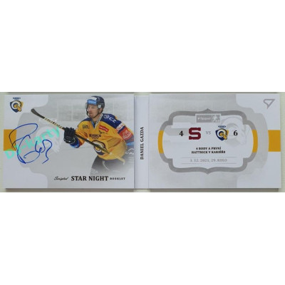 2021/22 Sportzoo TIPSPORT ELH 2. série #SN-GA Daniel Gazda Star Night Booklet 11/25