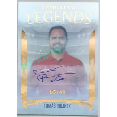 2022/23 Goal Cards Chance Liga 1. série #LL-14 Tomáš Rolinek Legends Autograph 05/49
