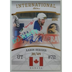 2022/23 Goal Cards Chance Liga 2. série #15 Aaron Berisha International Team Autograph xx/49