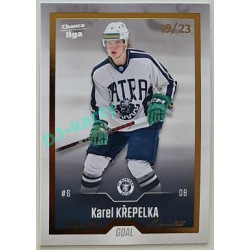 2022/23 Goal Cards Chance Liga Update #454 Karel Křepelka Gold xx/23