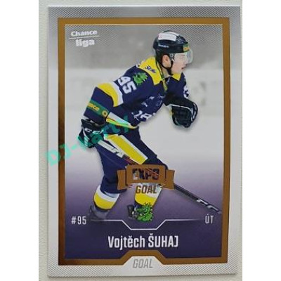 2022/23 Goal Cards Chance Liga 2. série #384 Vojtěch Šuhaj Expo Gold 1 of 3
