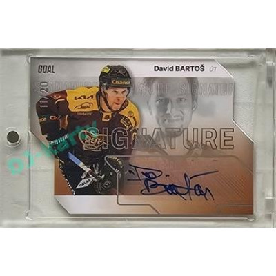 2023/24 Goal cards Chance Liga 2. série #S-74 David Bartoš Autograph Silver 11/20