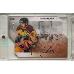 2023/24 Goal cards Chance Liga 2. série #S-75 Matouš Menšík Autograph Silver 11/20