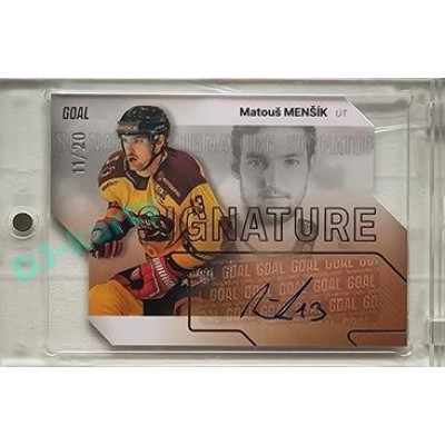 2023/24 Goal cards Chance Liga 2. série #S-75 Matouš Menšík Autograph Silver 11/20