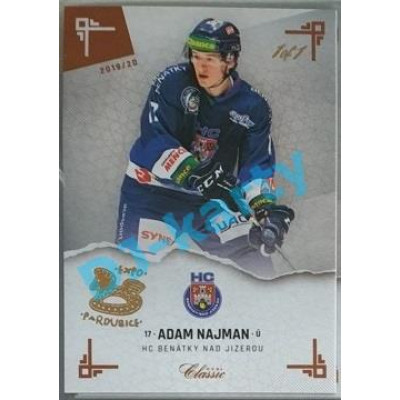 2019/20 OFS Chance liga Adam Najman #251 1/1 Leather paralel Expo Pard.