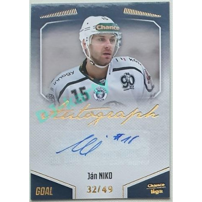 2022/23 Goal Cards Chance Liga 1. série #A-51 Ján Niko Autograph 32/49