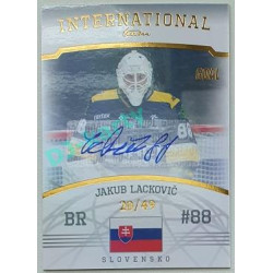 2022/23 Goal Cards Chance Liga 2. série #16 Jakub Lackovič International Team Autograph xx/49