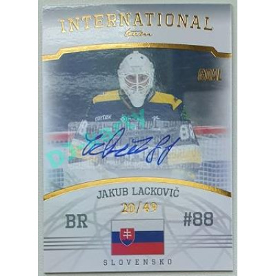 2022/23 Goal Cards Chance Liga 2. série #16 Jakub Lackovič International Team Autograph xx/49
