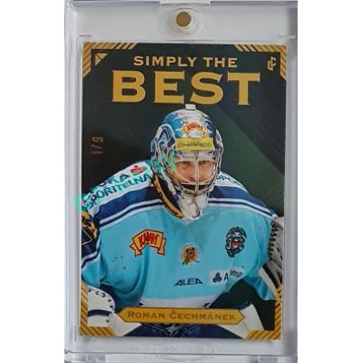 2023 Legendary Cards Simply the Best #30 Roman Čechmánek Neon Rainbow 1/9
