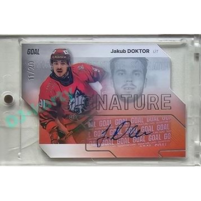 2023/24 Goal cards Chance Liga 2. série #S-81 Jakub Doktor Autograph Silver 11/20