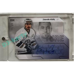 2023/24 Goal cards Chance Liga 2. série #S-89 Zdeněk Král Autograph Silver 11/20