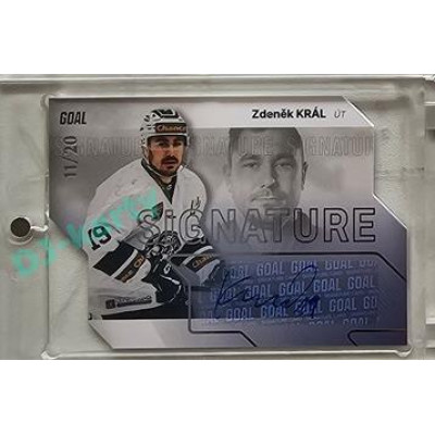 2023/24 Goal cards Chance Liga 2. série #S-89 Zdeněk Král Autograph Silver 11/20