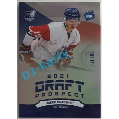 2021 MK reprezentace Jakub Brabenec #DP4 Draft Prospects Rainbow 1 of 100
