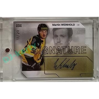 2023/24 Goal cards Chance Liga 2. série #S-91 Martin Weinhold Autograph Silver 11/20