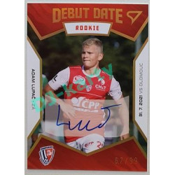 2021/22 Sportzoo Fortuna Liga 2. série #DR15 Adam Lupač DEBUT DATE ROOKIE AUTO 67/99