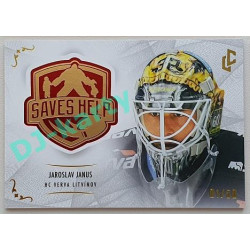 2021/22 Legendary Cards SAVES HELP MEMORABILIA SERIES #SH-014 Jaroslav Janus Red xx/50