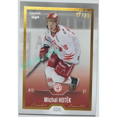 2022/23 Goal Cards Chance Liga 1. série #136 Michal Hotěk Gold 17/23