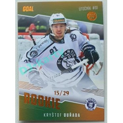 2022/23 Goal Cards Chance Liga 2. série #RO-11 Kryštof Ouřada Rookiel Parallel 15/29