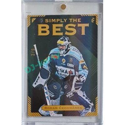 2023 Legendary Cards Simply the Best #31 Roman Čechmánek Neon Rainbow 3/9