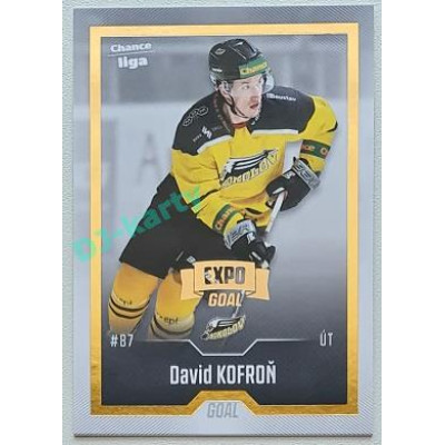 2022/23 Goal Cards Chance Liga Update #428 David Kofroň Expo Gold 1 of 3
