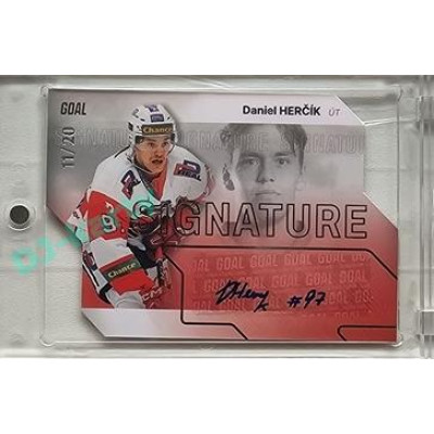 2023/24 Goal cards Chance Liga 2. série #S-96 Daniel Herčík Autograph Silver 11/20