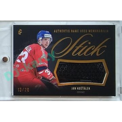 2023/24 LC Expectations Road to Prague #GUM-09 Jan Košťálek Stick Authentic Game Used Memorabilia Gold 13/20