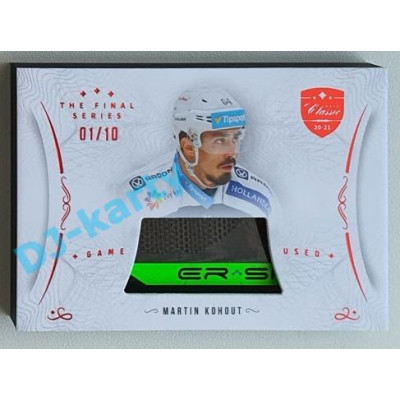 2021/22 OFS The Final Series Martin Kohout #STI-KOM 01/10 Game Used Stick Red