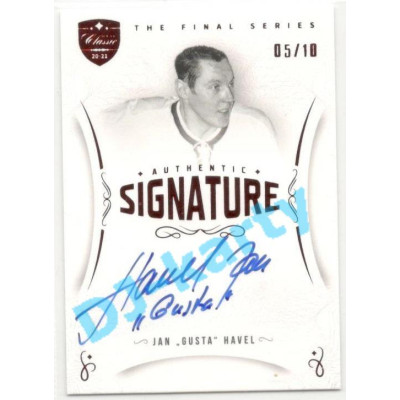 2021/22 OFS The Final Series Jan Gusta Havel #TFS-JH 05/10 Authentic Signature Red