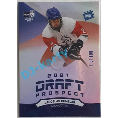 2021 MK reprezentace Jaroslav Chmelař #DP5 Draft Prospects Rainbow 1 of 100