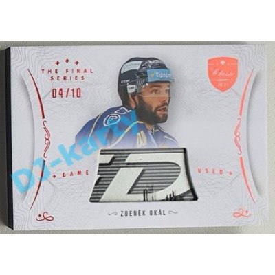 2021/22 OFS The Final Series Zdeněk Okál #STI-OKZ 04/10 Game Used Stick Red